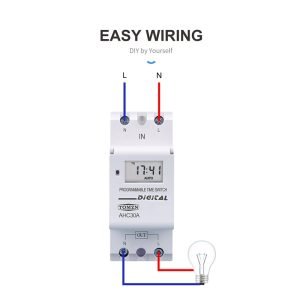 TOMZN Din Rail 2 Wire Weekly 7 Days Programmable Digital TIME SWITCH ...